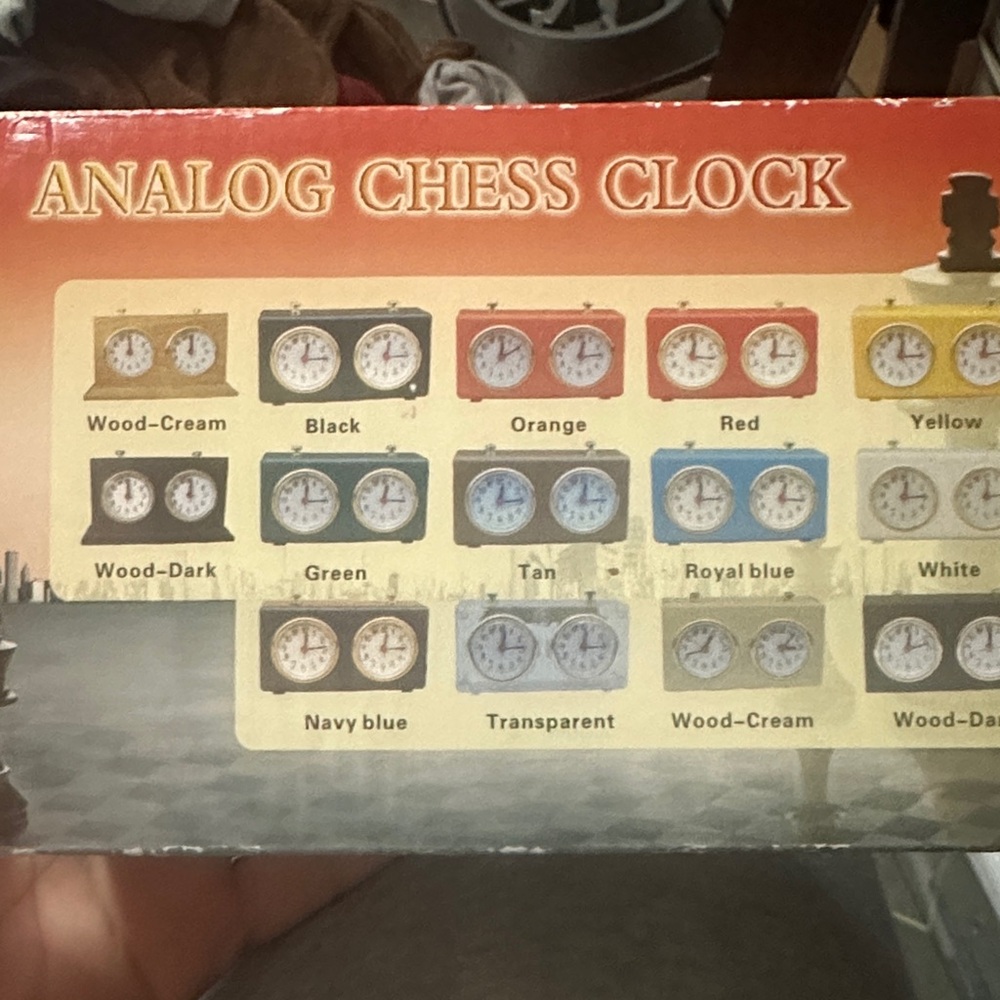 Analog Chess Clock with Multiple Color Options